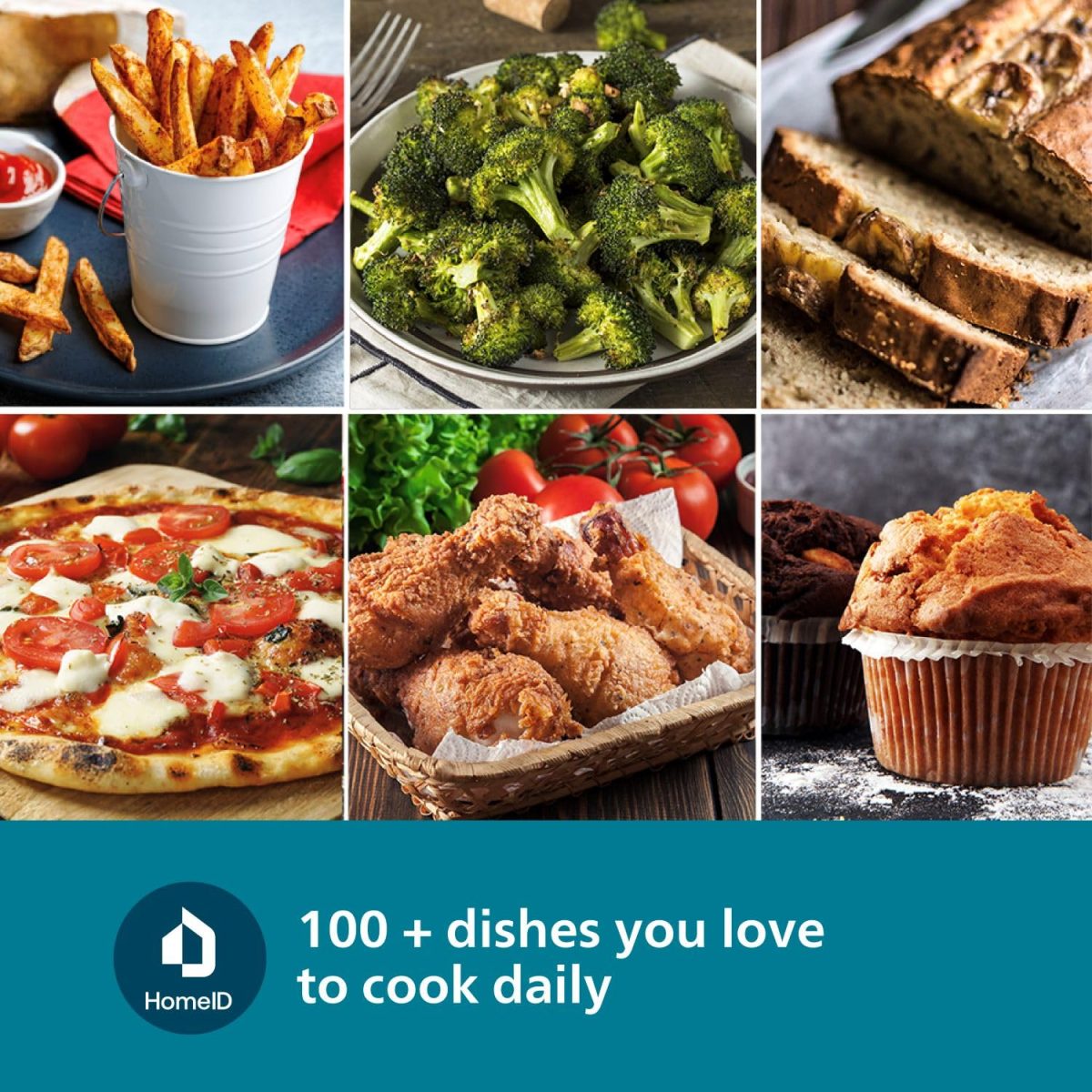 PHILIPS Air Fryer NA130/00, uses up to 90% less fat, 1700W, 6.2 Liter, with Rapid Air Technology (Black), Extra Large - Image 7