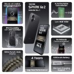 Spark GO 2 ( Ink Black , 4GB+64GB ) | Segment 1st IP64 SGS Certified | Segment's 1st AI with Indian Languages | Segment's 1st No Network Communications* | 120Hz Punch Hole Display | 5000mAh Battery - Image 2