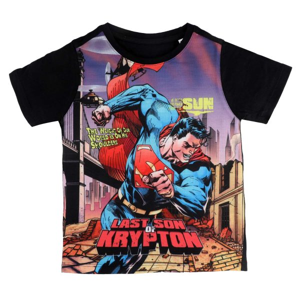 Superman by Wear Your Mind Boy's Plain Regular T-Shirt (WB.SM.BT006.2_Multicolored2 3-4Y)