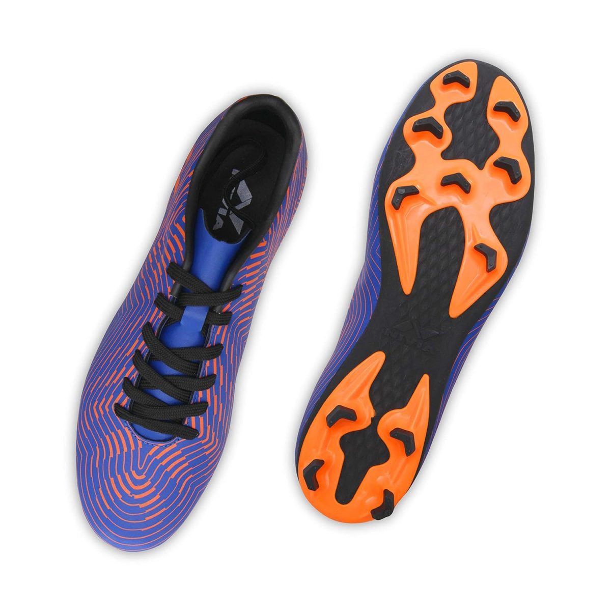 Nivia Encounter 7 Football Shoes for Men, Blue, Orange, 8 - Image 7
