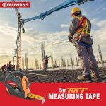 FREEMANS TUFF 5m:25mm Steel Inchi Measuring Tape - 5m with a Non Slip Rubber Covered ABS case || Double Side Printing || Click Action Front Lock and Belt Clip - Image 7
