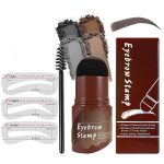 Eyebrow Stamp and Eyebrow Stencil Kit, Long Lasting Brow Stamp Kit for Perfect Eyebrow Makeup, Easy to Use, 3 Reusable Eye Brow Stencil Kit for Women Beginners (Dark Brown) - Image 6