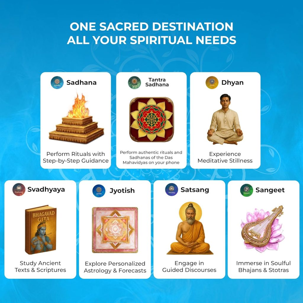 Sadhana Tablet V2 – World’s First Vedic Tablet & Digital Temple | Ad-Free Spiritual Companion | 3D Rituals, Meditations & Astrology | with Improved Battery and Performance | Designed by Om Swami