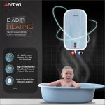 Activa 3 Liters Volcano Quick Water Heater Geyser, 3 KVA ISI Cooper Element, 0.8mm Anti Rust Coated 304L Pure Stainless Steel Tank, Auto Cut-Off, ABS Body, BEE 5 Start Rated Come with 5 Years Warranty - Image 5