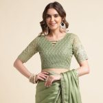 Rekha Maniyar Women's Fancy Satin Chiffon Saree - Image 6