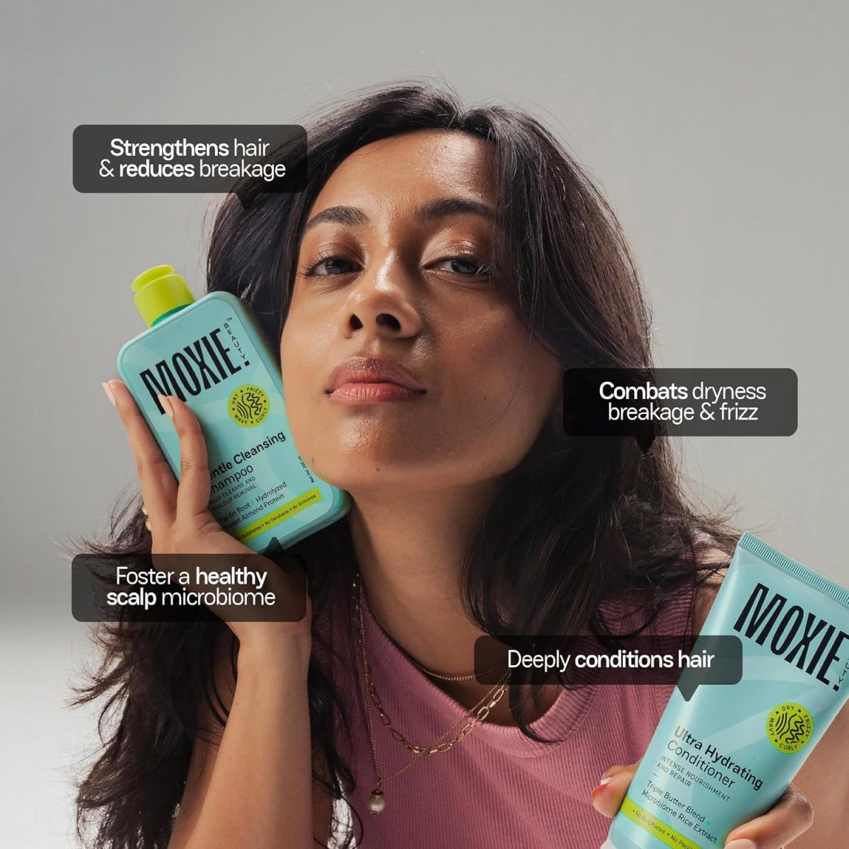 Moxie Beauty Shampoo & Conditioner Combo |1.5x Stronger hair | Paraben and Sulfate-Free | Rinse & Shine Duo | Gentle Cleansing Shampoo (200ml) & Ultra Hydrating Conditioner (175ml) - Image 4