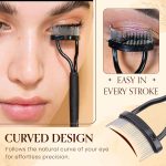 Homeaura Professional Eyelash Comb, Stainless Steel Needle Mascara Guide Applicator, Eyebrow Brush Curler Cosmetic Tool, Black - Image 4