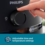 PHILIPS Air Fryer NA130/00, uses up to 90% less fat, 1700W, 6.2 Liter, with Rapid Air Technology (Black), Extra Large - Image 8