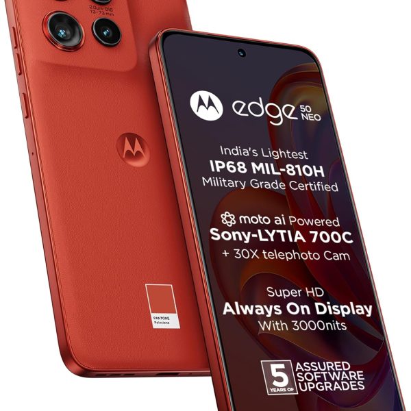Motorola Edge 50 Neo 5G (Pantone Poinciana, 8GB RAM, 256GB Storage)