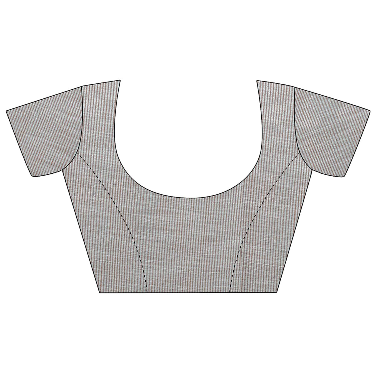 Rekha Maniyar Women's Jacquard Linen Saree With Unstitched Blouse Piece (SILVERLINEN_NS) - Image 6