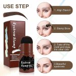 Eyebrow Stamp and Eyebrow Stencil Kit, Long Lasting Brow Stamp Kit for Perfect Eyebrow Makeup, Easy to Use, 3 Reusable Eye Brow Stencil Kit for Women Beginners (Dark Brown) - Image 3