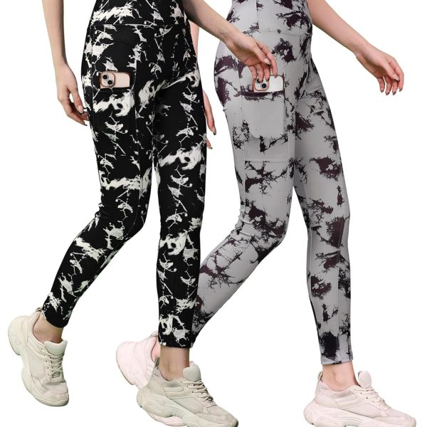 Women's Printed Gym Wear Tights|Combo Pant Mesh Insert Side Pockets Pant|Ideal for Active Wear Pant |Yoga & Workout Tights |The Ultimate Gym Pants for Women & Girls