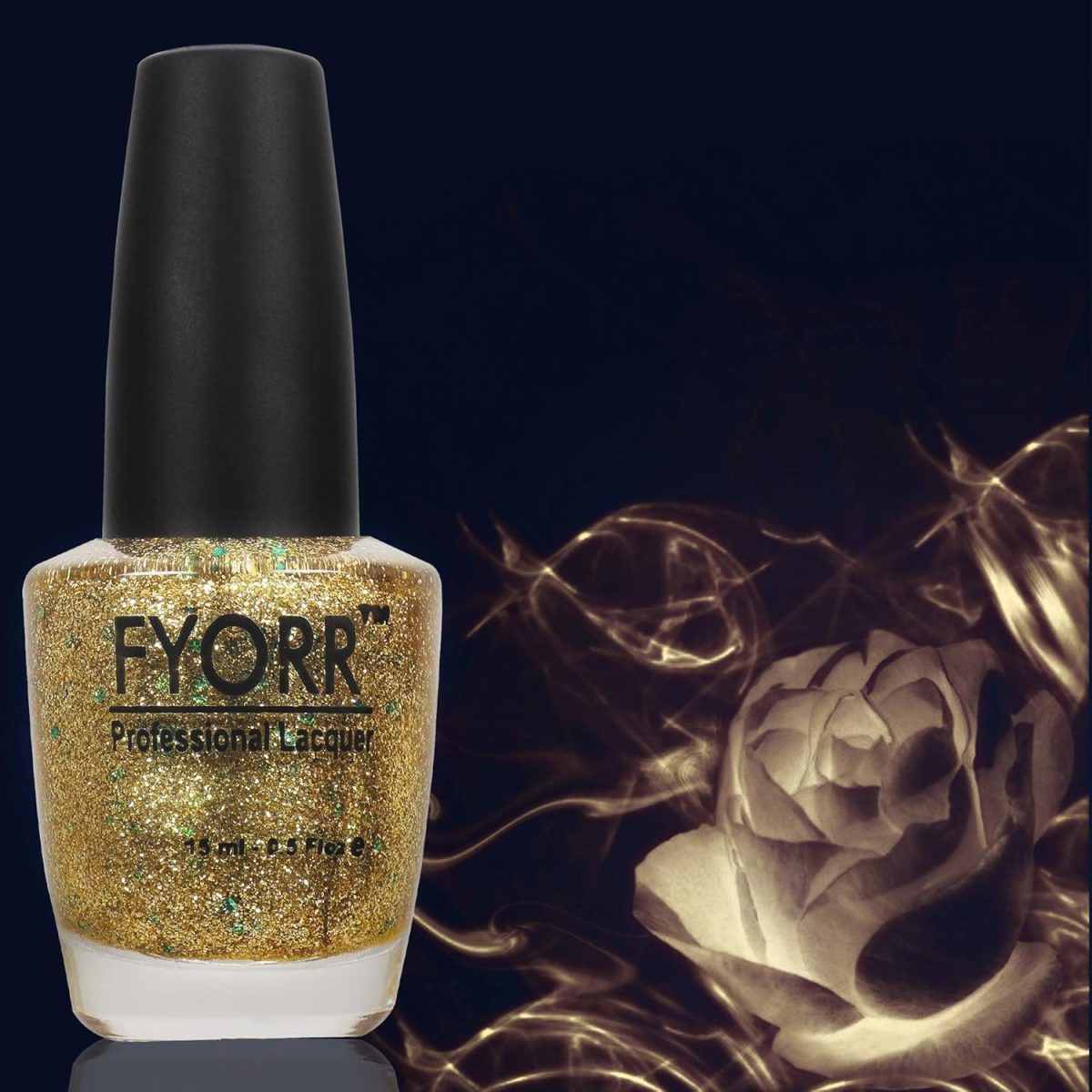 Fyorr Long Lasting And Pigmented Nail Polish Enamel Color, Matte Finish (Golden Golden) (15Ml) - Image 2