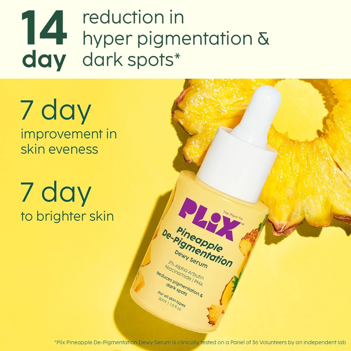 The Plant Fix Plix | Pineapple De-Pigmentation Regime with Pineapple Exfoliation Fruity Toner, Pineapple Juicy Cleanser, Pineapple Depigmentation Dewy Serum, & Smoothie Moisturizer