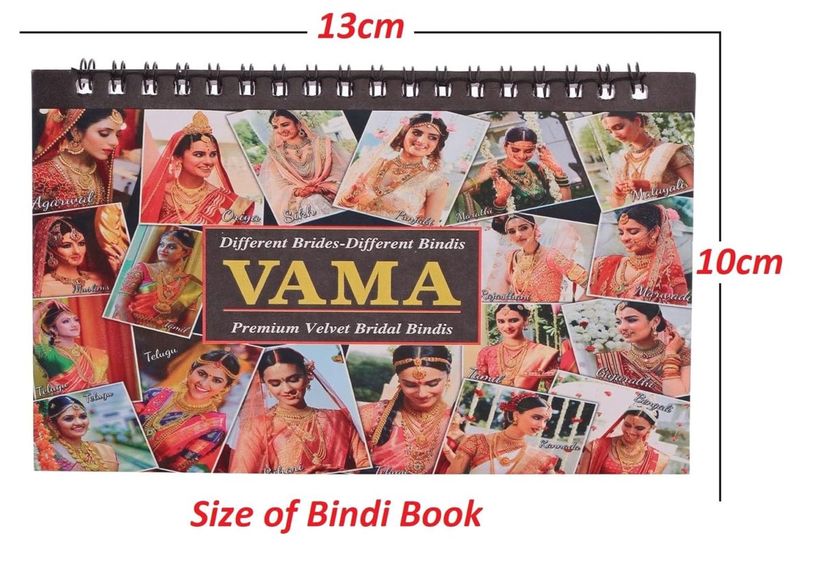 VAMA FASHIONS Multicolour Plain Round Small Medium Bindis Book kumkum sticker pottu Booklet for Girls & Women (2 bindi booklet 504+504 = 1008 Bindis Books) - Image 3