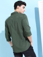 KETCH Men's Polyester Slim Fit Solid Full Sleeve Shirt - Image 3