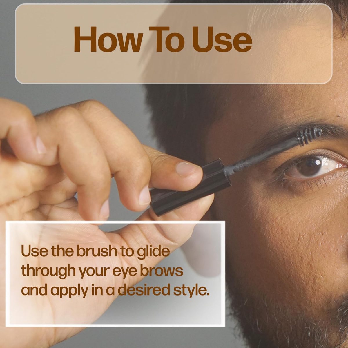 INCLUSIF Eyebrow Color Shaper Gel Dark Brown 5ml | Waterproof & Smudge-Proof Eyebrow Color Dye Tint for Women & Men | Volumizing & Easy to Apply | Eyebrow Coloring for White & Grey Hair | Eyebrow Gel Brown Waterproof | Eyebrow Pencil Brush Filler | Eyebrows Tint Color - Image 5