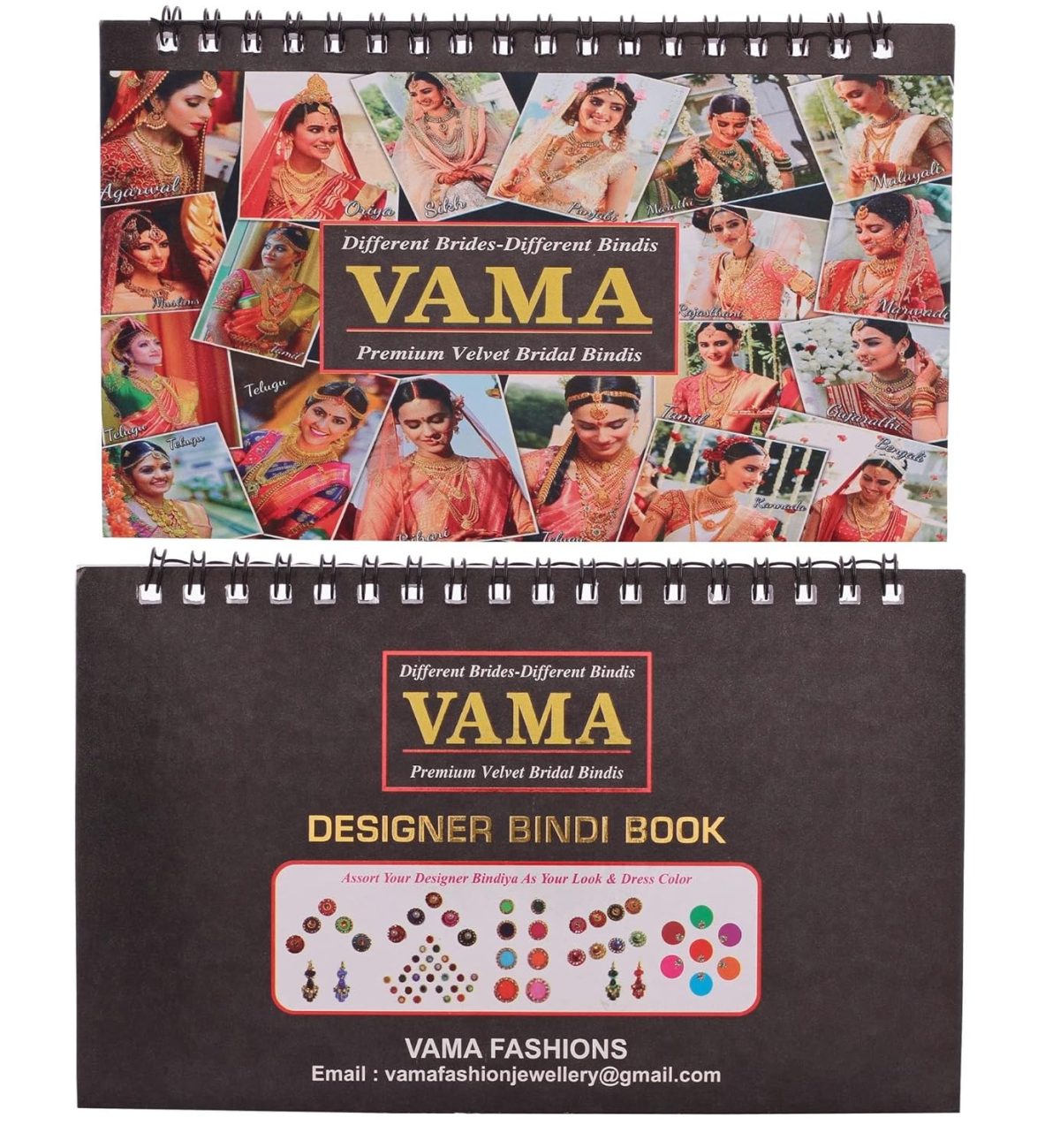 VAMA FASHIONS Multicolour Plain Round Small Medium Bindis Book kumkum sticker pottu Booklet for Girls & Women (2 bindi booklet 504+504 = 1008 Bindis Books) - Image 4