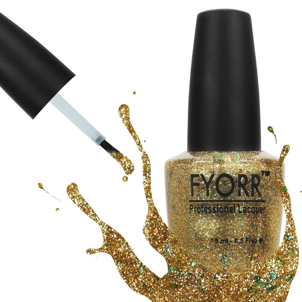 Fyorr Long Lasting And Pigmented Nail Polish Enamel Color, Matte Finish (Golden Golden) (15Ml) - Image 3