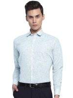 GHPC Cotton Linen Plain Solid Full Sleeves Regular Fit Formal Shirt for Men - Image 2