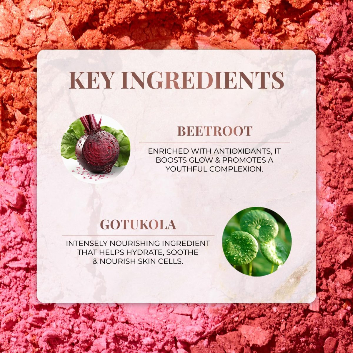 Just Herbs Nourishing Powder Blush Infused with Beetroot & Gotukola Highly Pigmented, Buildable Suitable for All Skin Tones - 3.5 g - Image 7