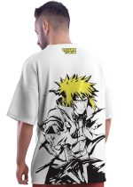 Minato The Yellow Flash Anime Oversized T-Shirt - Image 2