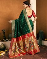 SIRIL Women's Paithani Silk Saree | Chandrakor Paithani Saree With Unstitched Blouse Piece - Image 5