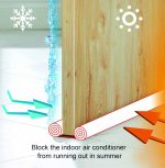 GLUN® Door Bottom Sealing Guard for Home, Office, Hotel Reduce Noise, Insects, Wind Dust Weather from Outside Brown in Color Pack of 3 - Image 4