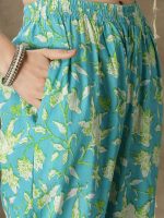 Stylum Women's Printed & Embroidered Cotton Short A-Line Kurti Co-Ord Set - Image 7