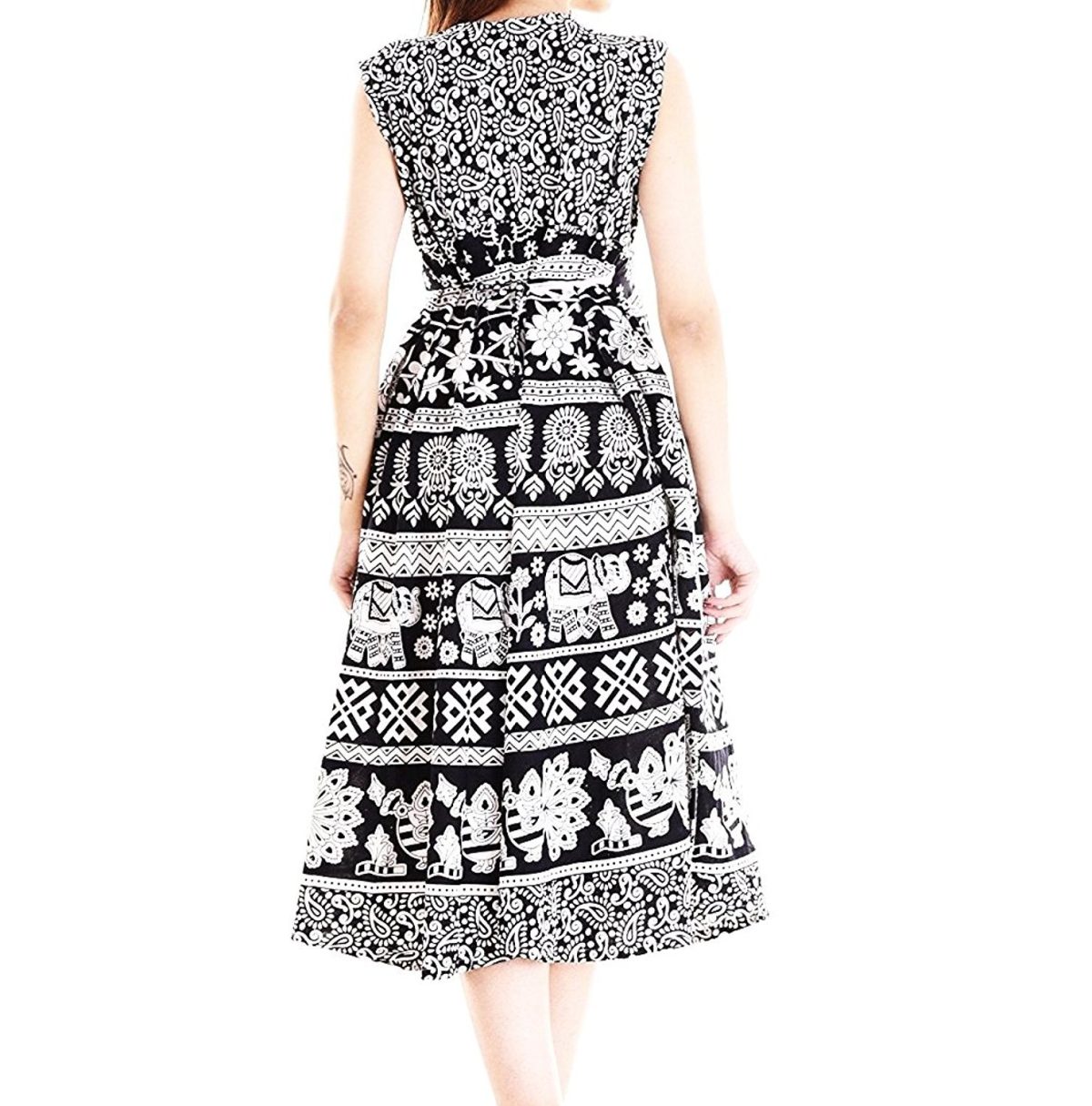 MRV 100% Cotton Comfort Rajasthani Jaipuri free size dress (midi dress) - Image 4