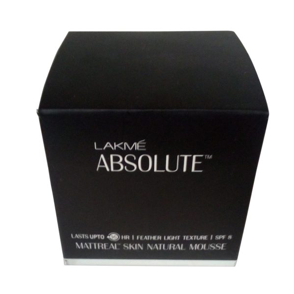 LAKMÉ Absolute Mattreal Skin Natural Mousse, 05 Beige Honey, 25G - Full, All Skin Type