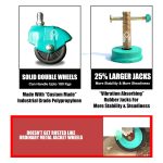 LSRP'S Universal Fit 100% Heavy Metal Made - Adjustable All Sides Fully Automatic Top Load Washing Machine Stand 9kg Front Load (6kg - 10kg Capacity Machine) with Washing Machine Bush For Grip - Black - Image 7