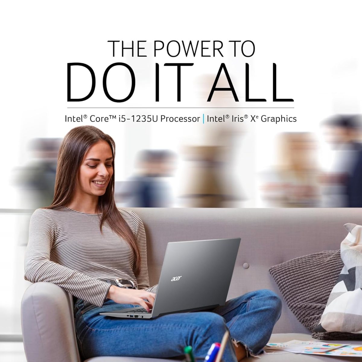 Acer Aspire Lite 12th Gen Intel Core i5-1235U Thin and Light Laptop (Windows 11 Home/8GB RAM/512GB SSD/Intel Iris Xe Graphics) AL15-52, 39.62cm (15.6") Full HD Display, Metal Body, Steel Gray, 1.6 KG - Image 3