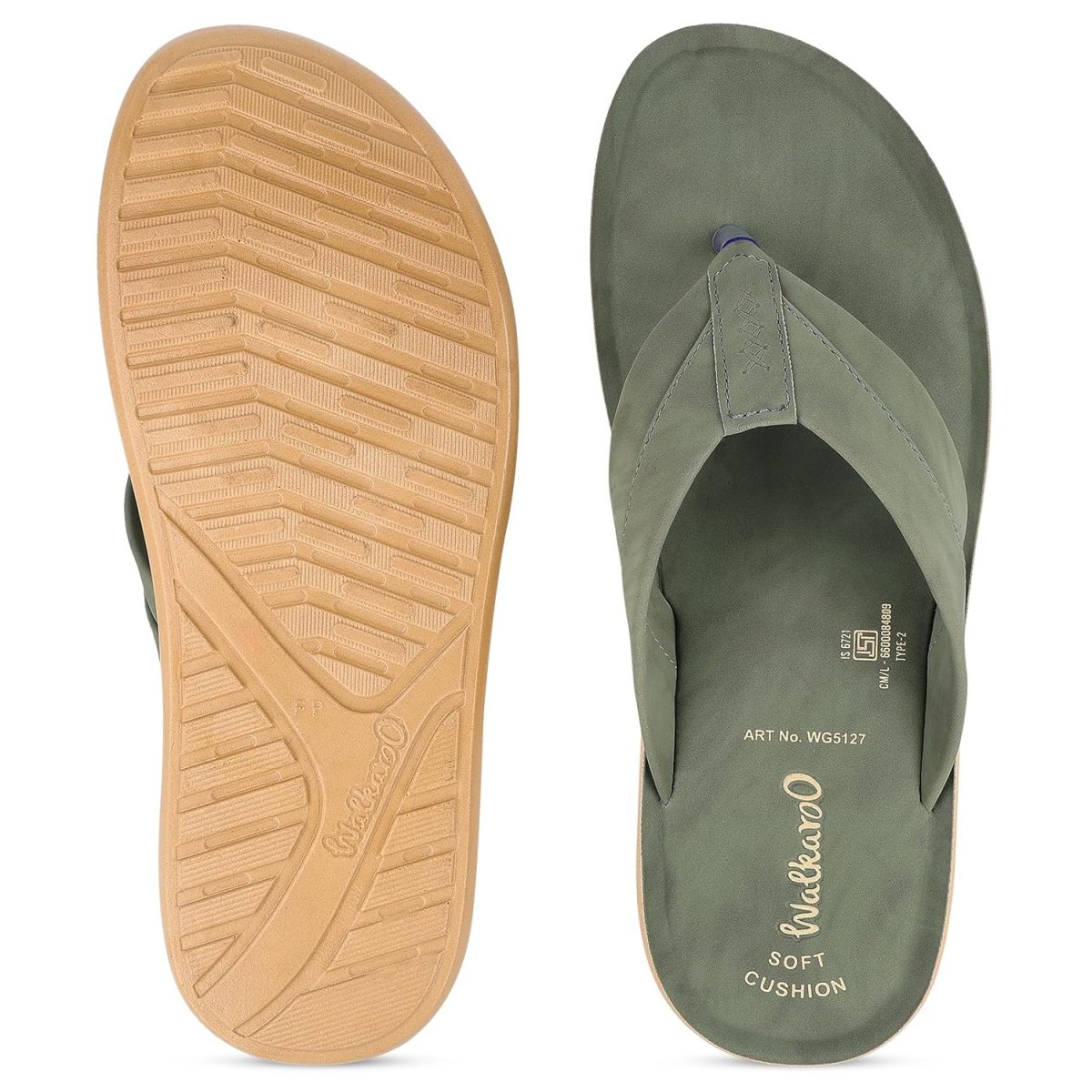 WALKAROO Men's Sandals|Flip Flop Sandal For Men's|Light Weight and Comfortable|Perfect casual Wear|WG5127 - Image 2