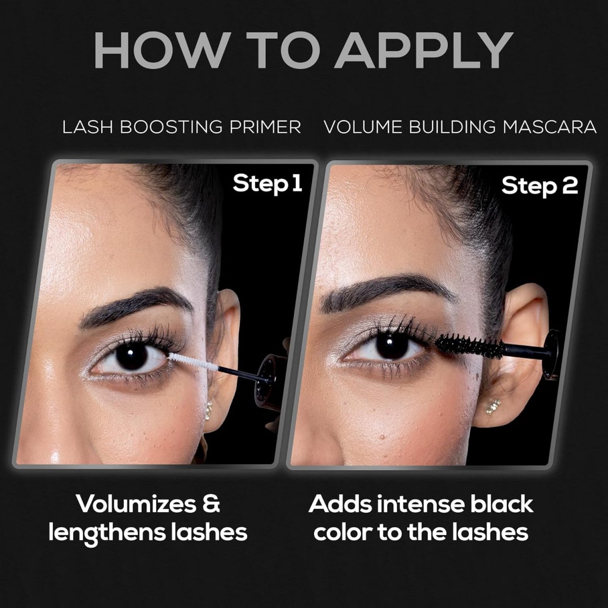 RENEE Full Volume 2-in-1 Mascara With Primer, Long Lasting Weightless Waterproof Formula | Volumizes, Lengthens & Conditions the Lashes with Intense Color & Clump Free Application, Enriched With Vitamin E - Image 5