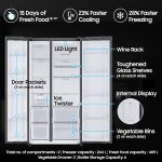 Samsung 653 L, 3 Star, Bespoke AI, Glass Door, Frost Free, Double Door, Convertible 5-in-1 Digital Inverter, Side By Side Smart Refrigerator with Auto Open Door (RS76CB81A3P0HL, Clean Pink) - Image 2