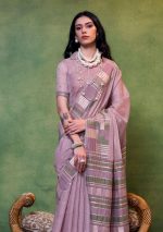 SGF11 Women's Kanjivaram Soft Cotton Linen Silk Saree With Unstitched Blouse Piece - Image 4