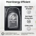 Samsung 12 kg, 5 Star, Super Speed, Wi-Fi, Hygiene Steam with Inbuilt Heater, Digital Inverter, Fully-Automatic Front Load Washing Machine (WW12DG5B24ABTL, Black) - Image 6
