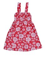 IndiWeaves Baby Girls Cotton Gathered Dresses (Green/red/Purple/Grey_6-12 Month) Pack of 4 - Image 3