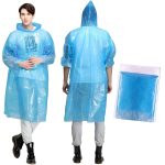 Allextreme Poncho Raincoat with Hood Barsaati Water Resistant Rain Protection Rainsuit for Men & Women Rainwear for Outdoor Activities Traveling Camping (Blue, Pack of 1)