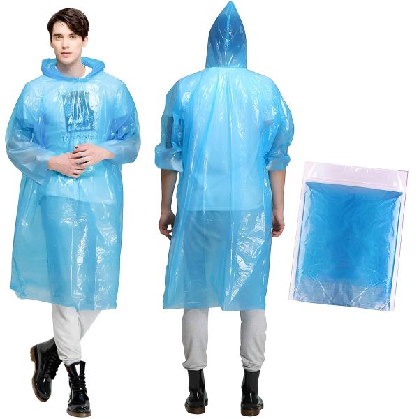 Allextreme Poncho Raincoat with Hood Barsaati Water Resistant Rain Protection Rainsuit for Men & Women Rainwear for Outdoor Activities Traveling Camping (Blue, Pack of 1)