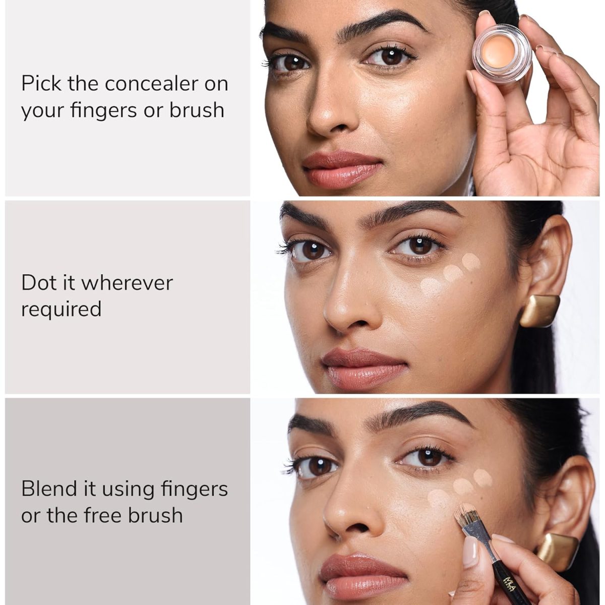 Mila Beauté Conceal It Pot | Enriched With SPF 15 and Vitamin E | Light Weight Concealer | Long Lasting Coverage | Natural Matte Finish | Covers All Skin Concerns | Easily Blendable Concealer (Orange Corrector) - Image 7