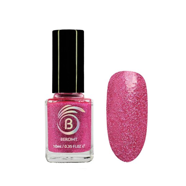 Beromt Purple Love Holographic Nail Polish, Glitter Nail Paint, Nail Art Colors, Gel Effect Nail Polish, Best Nail Polish, High-Shine Long Lasting Non-Toxic Professional Nail Polish, 10ml-524
