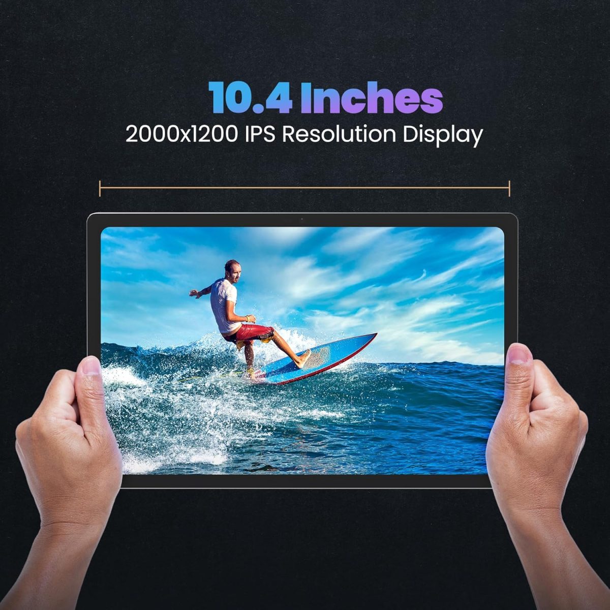 IRA Duo Pro 10.4" Android Tablet | 6GB RAM, 64GB ROM | Wi-Fi + 4G Volte | Dual SIM | 2GHz Octa-Core | 8000mAh Battery | Keyboard + Stylus + Flip Cover, OTG Cable & Earphones - Image 6