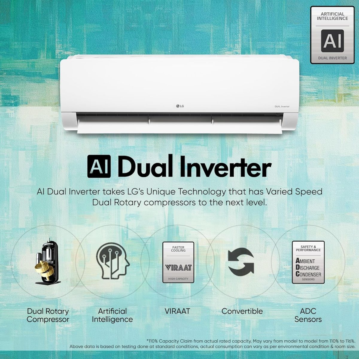 LG 1 Ton 3 Star Dual Inverter Split Ac (Copper, AI Convertible 6-In-1 Cooling, HD Filter with Anti-Virus Protection, 2025 Model, TS-Q12PNXE, White) - Image 2