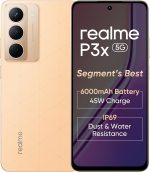 realme P3x 5G (Stellar Pink, 6GB RAM, 128GB Storage) | 6.72" FHD 120Hz Display | 50MP AI Camera | 6000mAh Battery | 45W Fast Charging | Dimensity 6400 Processor | Android 15 | IP69 Rated Smartphone