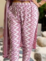 MIRCHI FASHION Women's Straight Fit Pure Cotton Mix Floral Printed Embelished Kurta Set with Dupatta and Trouser - Image 6