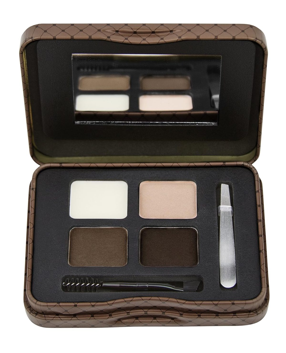 L.A.Girl Spiring Eyebrow Kit Dark and Defined | Browkit to Shape, Define and Fill the Eyebrows, Kit with 1 Brow Wax, 3 Fixing Powders, 1 Brush and 1 Tweezers, Vegan Product, Paraben & Cruelty-6.5g
