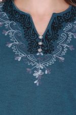 Rosary Womens Girls Woollen Winter Wear Short Kashmiri Embroidery Phiran Ethnic Top - Image 7