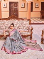 SWORNOF Women's cotton leaves Saree With Unstitched Boluse Piece - Image 5